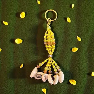 OSHUN KEY CHAIN with Beaded Design and Shell Accents for Stylish Key Accessory