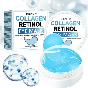 BOSNOW Collagen Retinol Eye Mask 80g Multi Functional Under Eye Care with Collagen and Retinol Firms and Hydrates Skin Ultra Moisturizing Improves Fine Lines and Sagging Around Eyes Restores Youthful Looking Eyes for All Skin Types