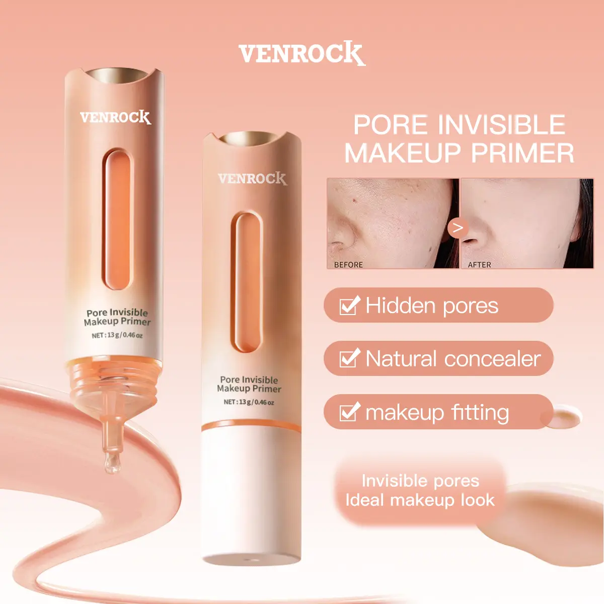 Invisible Pore Concealer, Makeup Base Primer for Flawless Skin Prep