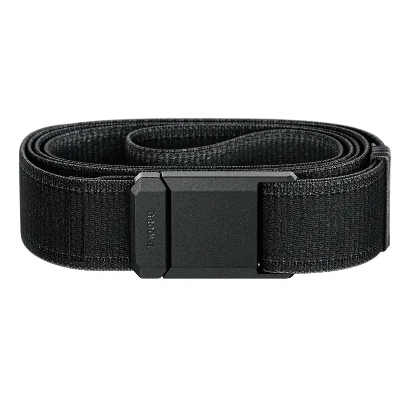 Groove Life Groove Belt Flex, Stretch Belt for Men with Magnetic Buckle, Adjustable Fit for Travel, Everyday, & Casual Wear - One Size Fits Most (Up to 44")
