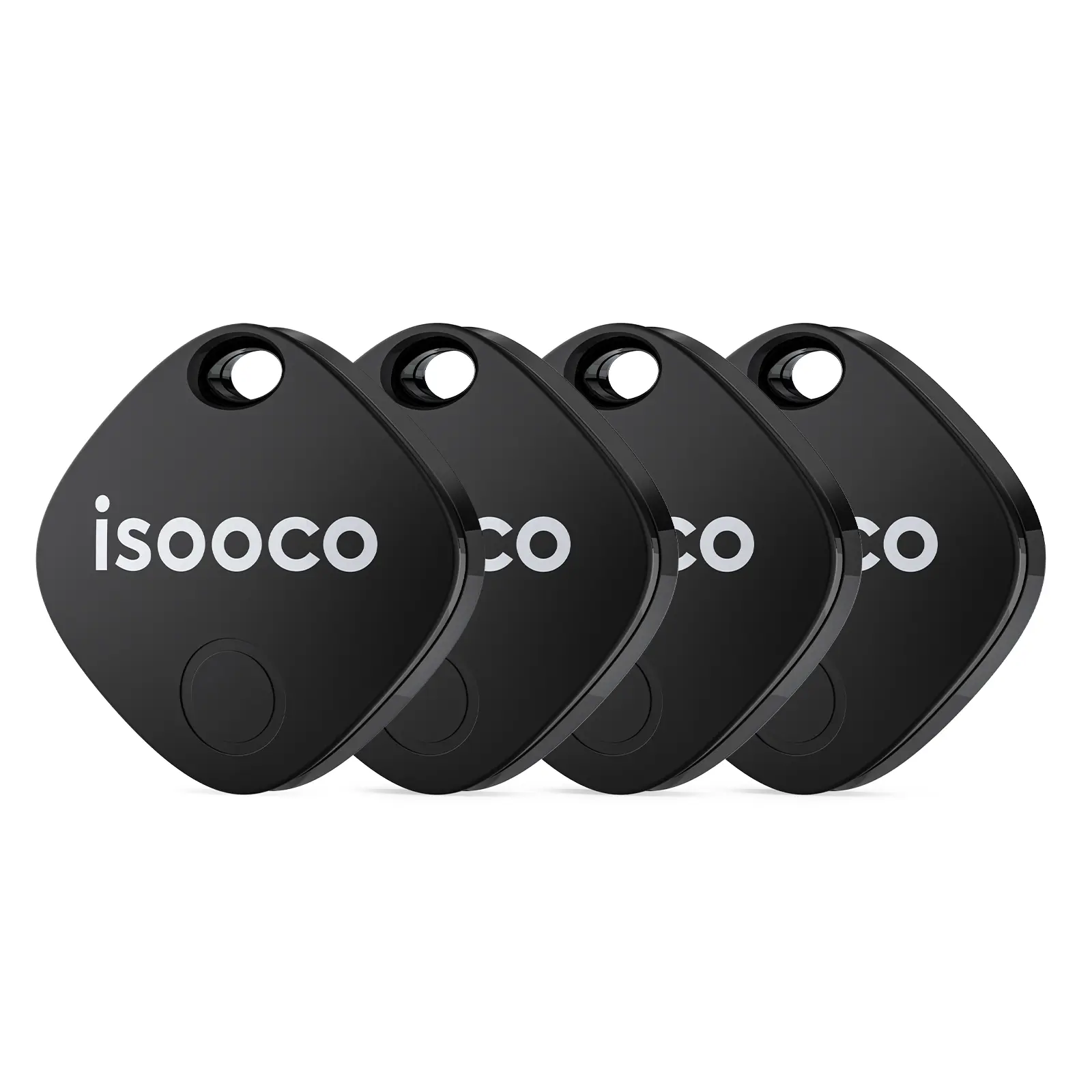 ISOOCO IS2401 Key Finder, Smart Air Tag Compatible with Apple Fidmy App (iOS Only, Not for Android), Bluetooth Key Tracker for Wallet, Bags, Suitcase, Replaceable Battery