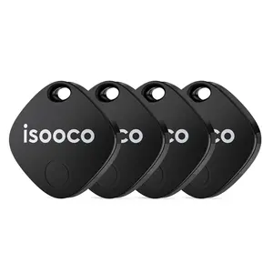 ISOOCO 4P/Pack MFI Licensed Findmy App Compatiable IOS IP67 Grade Global Positioning GPS Key Finder Tag Apple Macbook iPhone 17 Promax Battery Replaceable
