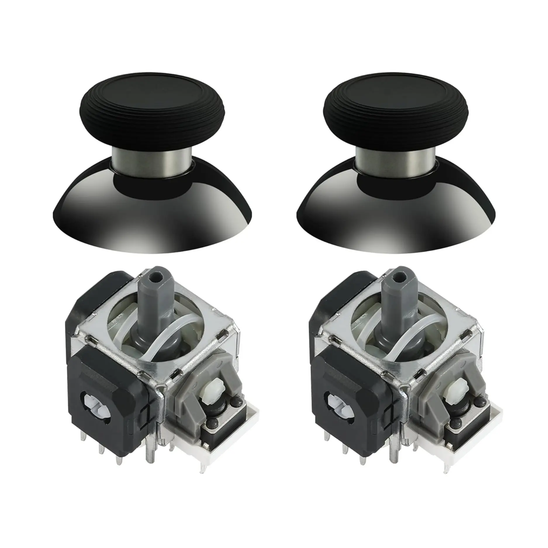 PS5 DualSense/DualSense Edge TMR Magnetic Joystick Replacement Kit - Anti-Drift Contactless Magnetic Sensing Module, Direct Replacement Design, Premium Stick Caps Included, Soldering-Required Gaming Controller Equipment Accessories, Improved Stability, Re