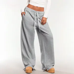 Women's High Waist Wide Leg Sweatpants Soft Casual Drawstring Loose Fit Lounge Pants