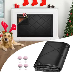 New Magnetic Fireplace Cover, Thick Insulated Fireproof Screen Protector, Prevents Cold Air Leakage, Home Essential