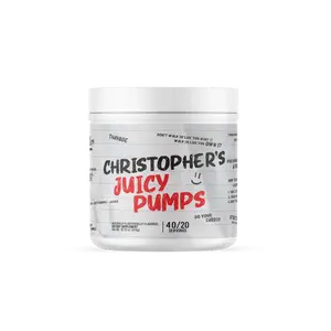 RAW Christopher’s Juicy Pumps Stim-Free Pre Workout Powder – Nitric Oxide Booster for Muscle Pump, Blood Flow & Focus – Caffeine-Free Pump Supplement – 30 Servings
