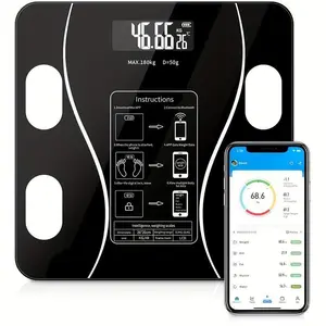Smart Body Composition Monitor, Body Fat Scale, Digital Weight Scale, Digital Weighing Scale with Smartphone APP Integration, Essential for Health Tracking, Stylish and Durable Design for Modern Bathrooms