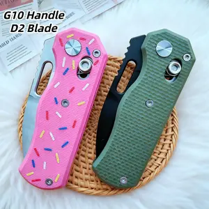 EDC Utility Knife with G10 Handle D2 Blade for Outdoor Camping, Hiking, Shishing and Everyday Carry, Folding Portable Tool, Perfect Gifts