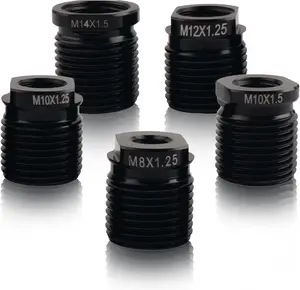 5PCS Shift Knob Adapter,Aluminum Alloy Shifter Knobs Thread Adapter for Connecting Shifts Knobs with Shifts Stick,Stick Shift Knob Adapters ID M8×1.25,M10×1.25,M10×1.5,M12,M14