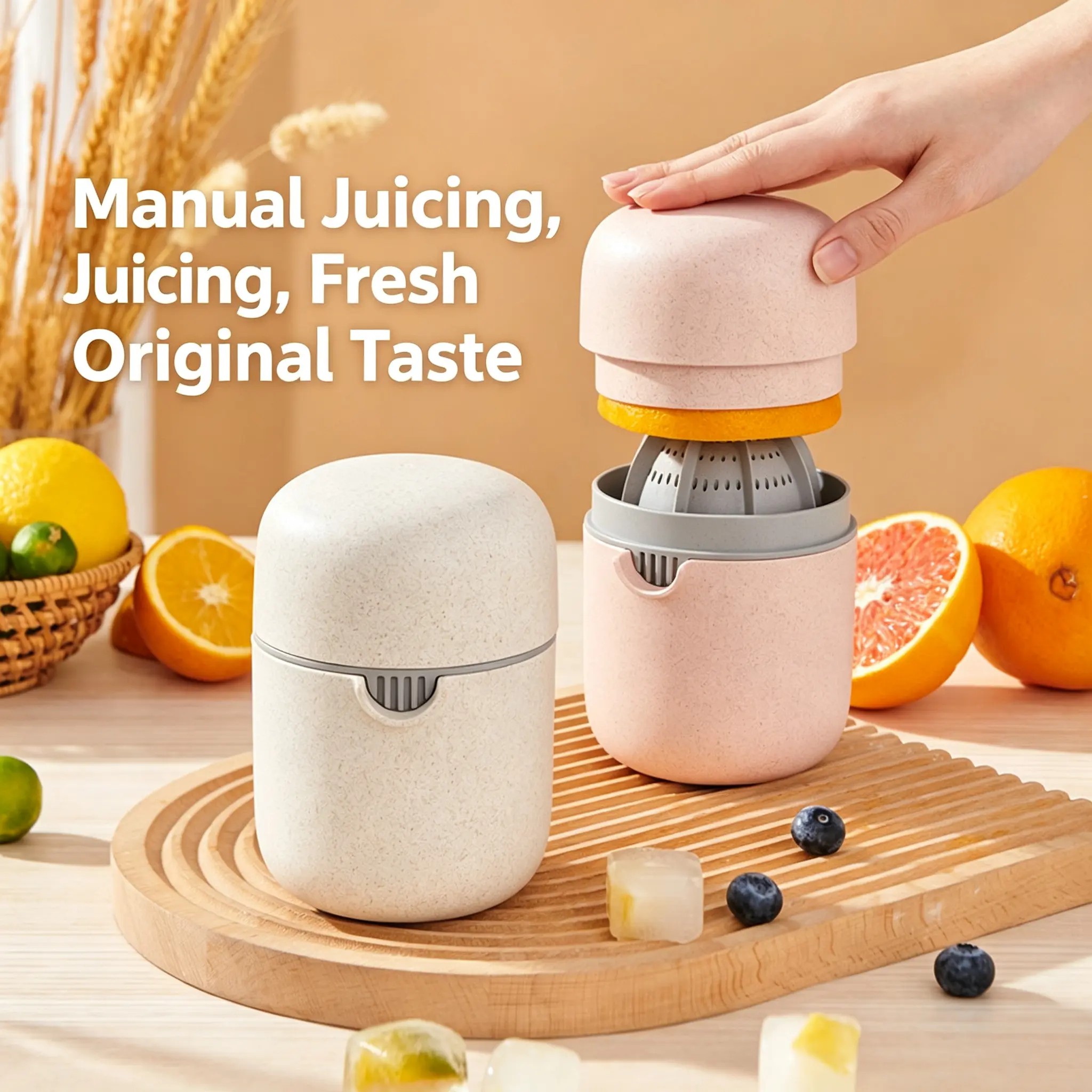 Simple Manual Juicer, Small Citrus Orange Squeezer, Portable Fruit Juicer