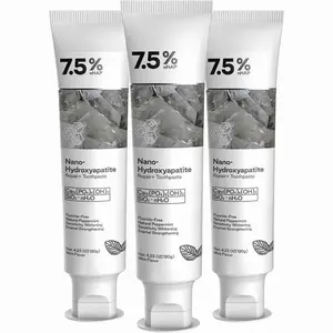 Hydroxyapatite 3 Pcs Toothpaste for Advanced Enamel Protection Gentle Effective Fluoride-Free Formula for Sensitive Teeth