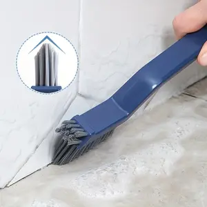 2-in-1 Small Clip Window Cleaning Brush& Multi-Surface Scrubber- Dual-Head Durable Plastic Brush with Ergonomic Handle Suitable for Bathroom, Kitchen, and Narrow Spaces- No Electricity Required