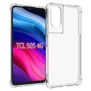 Tcl 505 4g T509k T509a Transparent Silicone Tpu Anti-Drop Soft Protective Shell Matte Protection Case, Durable Phone Cover, Shockproof Design