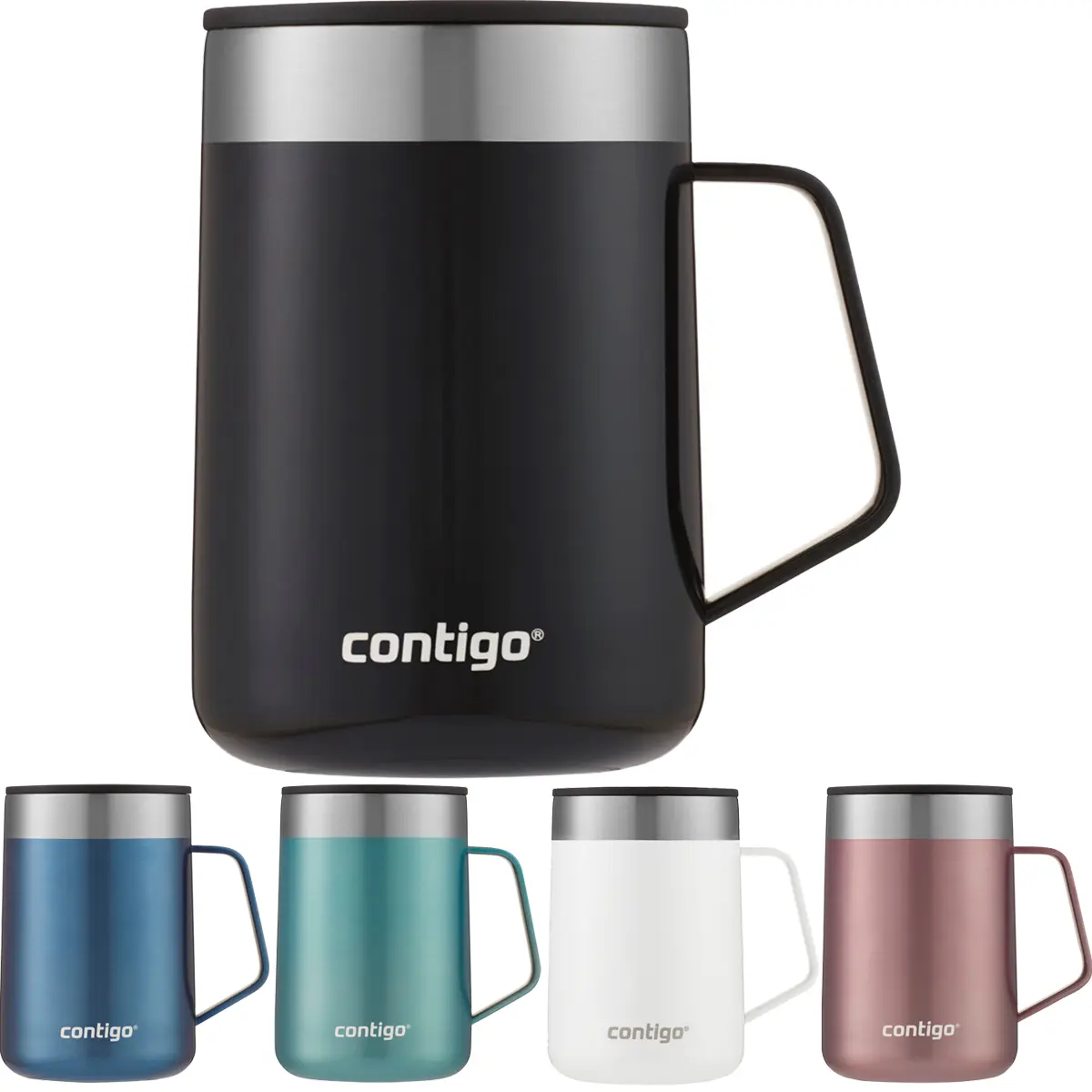 Contigo 14 oz. Streeterville Vacuum-Insulated Stainless Steel Tumbler Flask - Coffee & Drink Container with Lid