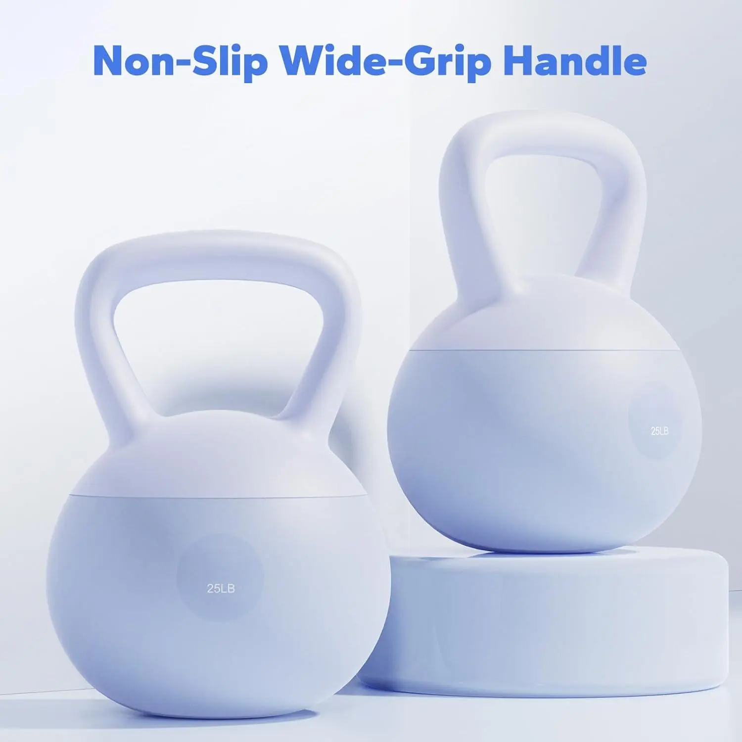 15 & 25 lbs Soft Kettlebell, Impact-Resistant Core Trainer with Sea Sand Filling for Unisex Home Gym Strength Training, Non-Slip Wide Handle for Sports & a Versatile Workout, 25Lb, Unique Weight Distribution, Women