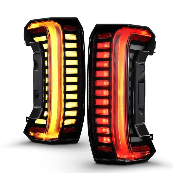 ANZO USA Full LED Tail Lights with Sequential LED Turn Signals, Black Smoke Lens Rear Light Assemblies for TOYOTA TUNDRA 22-26 (Fits All Models), Led Lights, Smoke Tail Light Rear Light Assemblies
