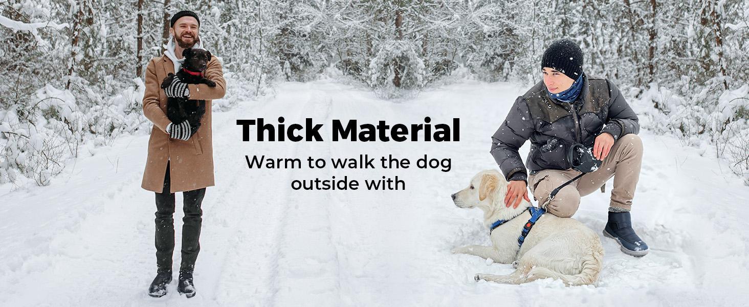 FitVille Mens Winter Boots V14 Wide Width Water Resistant Snow Boots for Men Lightweight Warm Fur Lined Walking Shoes Closed Toe