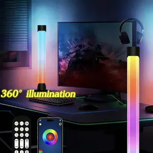 RGB Ambient Mood Lighting, Adjustable RGB Lighting, 40cm, with Remote Control and Bluetooth App Operation Suitable for Internet Cafés, Esports Venues, Decorative Settings, Music Festivals, and Ambient Lighting