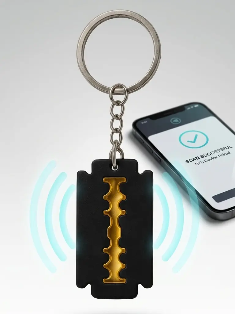 NFC Barber Keychain – Instant Contact & Booking Tap Tag
