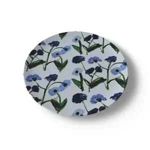 Set of Blue Posey China Plates (Set of 2, 4 or 8)