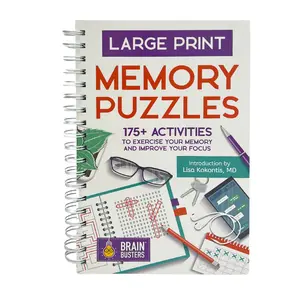 Large Print Memory Puzzles -- Parragon Books - Spiral
