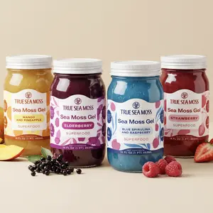 TrueSeaMoss Gel – All Best-Selling Flavors: Mango-Pineapple, Strawberry, Elderberry, Blue Spirulina – Rich in Minerals & Vitamins – supports immunity, improves digestion, boosts energy,  skin & hair health