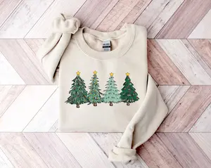 Green Tree Christmas Sweater, Christmas Sweater, Christmas Crewneck, Christmas Tree Sweatshirt, Holiday Sweaters for Women, Winter Sweatshir