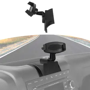 360-Degree Car Cellphone Mount Kit for 2011-2018 Jeep Wrangler JK JKU, Automotive Dashboard & Windshield Mounting Accessory