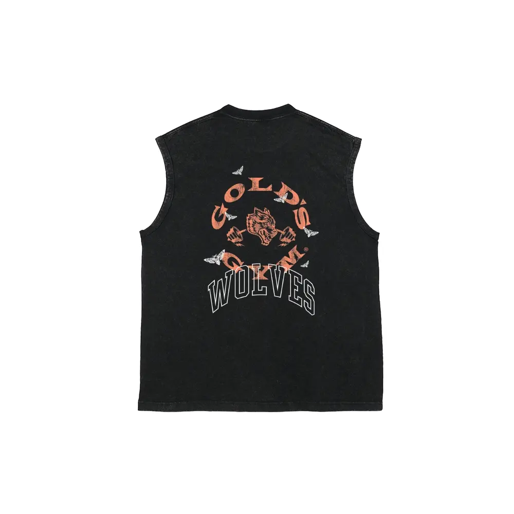 Men's Pure Cotton Sleeveless Cargo Tank Top - Retro, Distressed, Vintage Washed, Soft, Comfortable, Loose, Breathable Streetwear Fabric Tshirt for Urban Street Casual Use