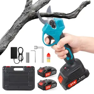 Cordless Electric Pruning Shears with Brushless Motor, Battery Powered Garden Clippers for Tree Branches and Shrub Trimming, Handheld Power Pruner with Safety Lock