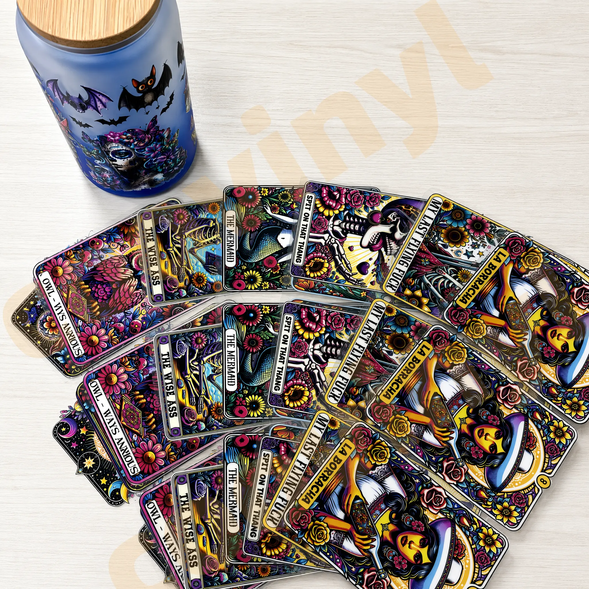 P Box - 60 PCS  Mini pen wraps UV DTF Cup wraps 16OZ tumbler water proof