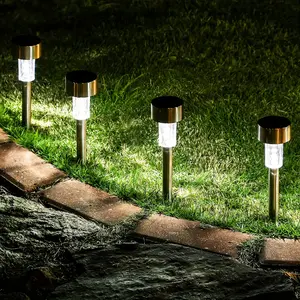 Solar Powered Outdoor Lights, 10 Packs, For Pathway, Patio, Yard, Lawn, Walkway - Solar Yard Lights, Solar Garden Lights, Landscape Lighting - Christmas, Halloween, Parties, Barbecues, Deck And Driveway