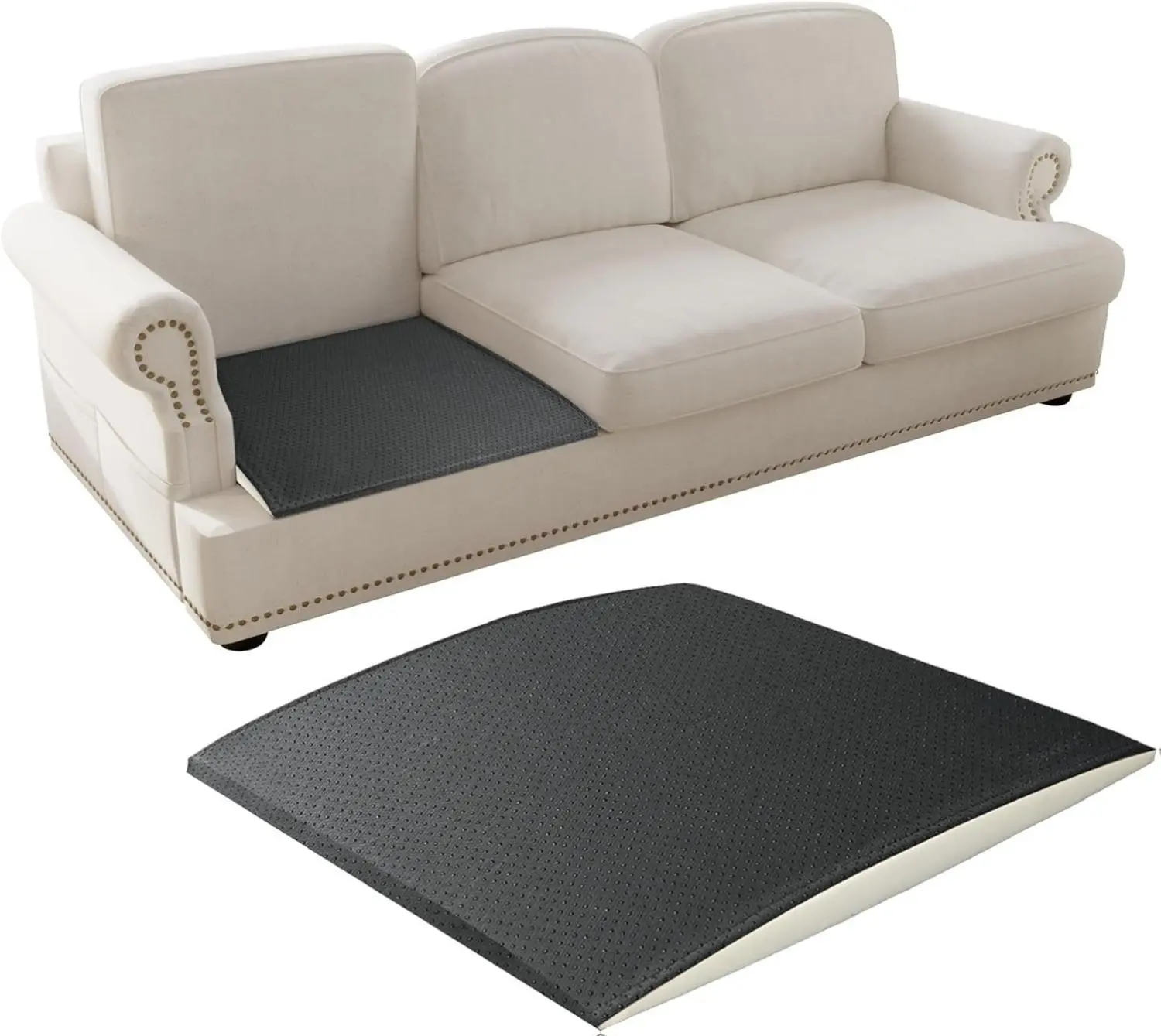 【Three Thicknesses Available】Multi-Functional Sponge Sofa Cushion Support - Gray 20*20 Inches Soft Sponge for Sinking and Seat Cushions, Fully Assembled
