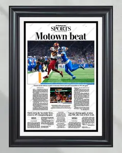 2025 Washington Commanders Upset Lions "Motown Beat" Commemorative Newspaper