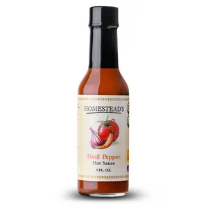 Datil Pepper Hot Sauce, 5 fluid ounces, healthy hot sauce, all natural farm fresh flavors, Smokey and sweet, thick delicious aroma, pairs well with grilled meats or veggies as well as wings or sandwiches Spicy