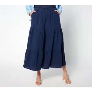 Studio Park X Amy Stran Regular Cotton Gauze Tiered Skirt