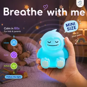 BREATHING PAL Mini Guided Light - Anxiety Relief Tool, Mindfulness Aid with 3 Modes (Including 4-7-8 Box Technique), 3.3in Portable Sensory Indoor Lighting for Kids & Adults, Calm Corner Sleep Accessory