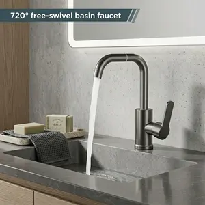 720 rotating faucet, 360 rotating bathroom faucet, independent hot and cold water control, two inlet hoses, high-pressure nozzle - suitable for kitchen and bathroom sinks, easy installation, splash-proof design.