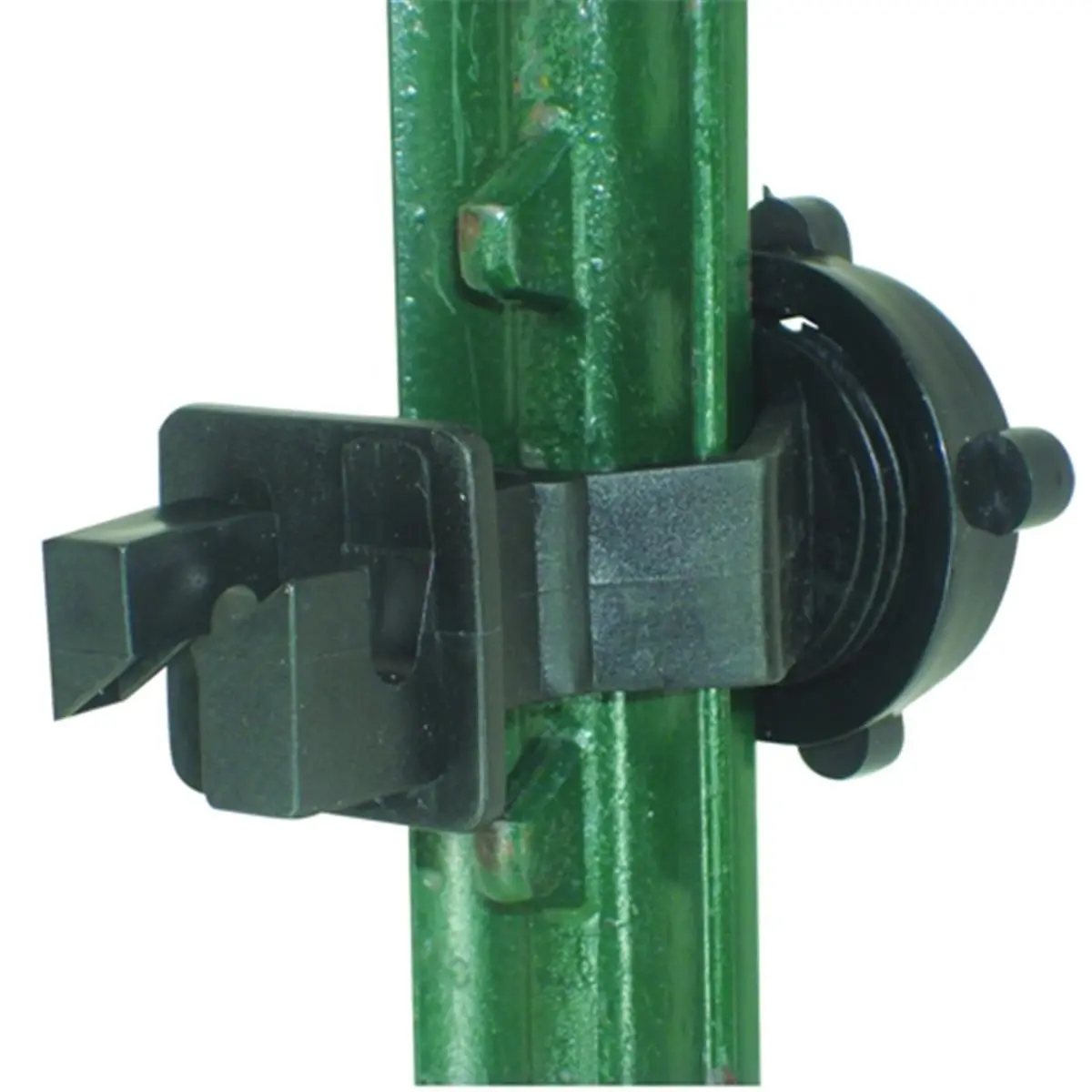 212 MAIN T-Post W-Style Insulator, Black Front Mount, Secure Mount, Strong Hold, T-Post Fit for Polywire & Wire
