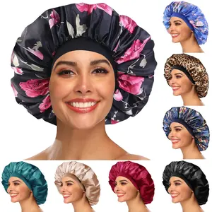 Satin Bonnet Silky Bonnet Hair Care For Natural Hair Shower Thick Adjustable Lightweight