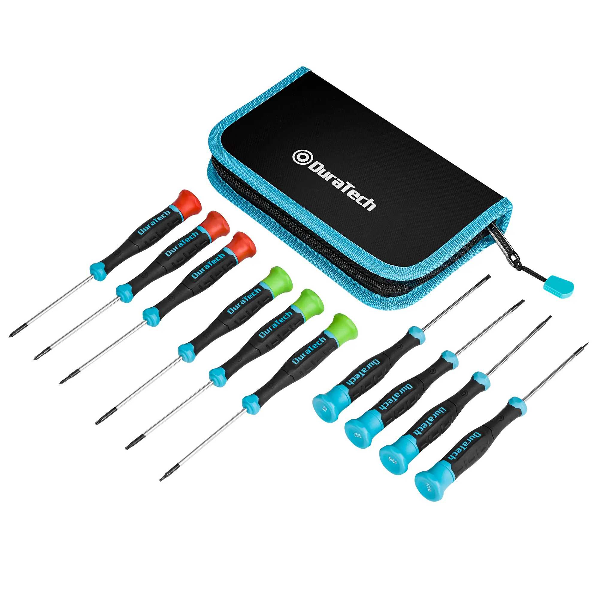 #blackfriday DURATECH Precision Screwdriver Set, 10 PCS Magnetic Small Screwdriver Set with Pouch, Phillips, Slotted, and Torx Star, Cr-V Steel, Mini Screw Drivers for Eyeglasses, Watches, Laptops, Phones