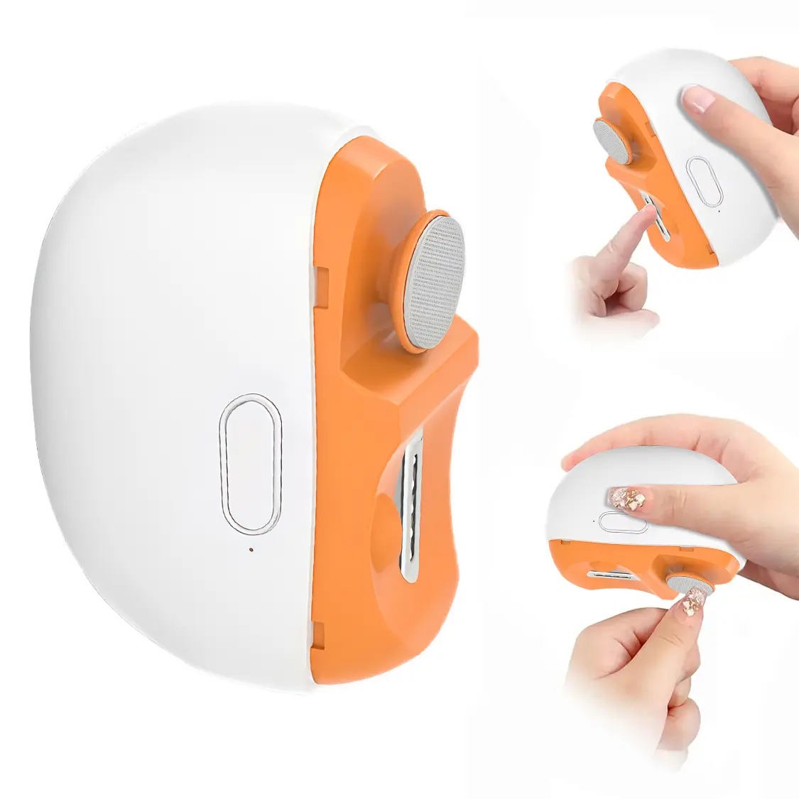 Automatic Electric Nail Clipper with Polisher – Rechargeable, Safe & Quiet, LED Lighting + LED Trim Guide, File, Scraps Storage, Child Lock System & Cuticle Cleaner, Mess-Free Nail Care Tool for Seniors & Kids & Pets | Perfect Gift