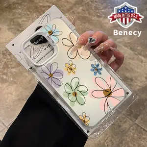 Phone Case for iPhone 15 16 14 Pro Max 13 12 11 XR XS Plus E Colorful Floral Harmony Pattern Matte Shockproof Anti-Scratch Stylish Smartphone Cover Cellphone Protective