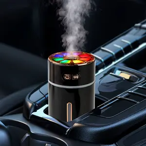 electric dipstick Car Air Diffuser Air Humidifier With Colorful Light 300ml 10.15oz Visible Water Lever USB Charging Humidifier For Car, Office Desktop, Bedroom