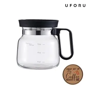 UFORU Coffee Mug with Lid 16oz Glass Creative Cup, Coffee Lovers' Top Choice, Dimensions: 4.9inches tall, 3.8 inches wide, Includes Coaster, Ergonomic Handle Design, a little surprise for your loved one #SummerWins#DFYD