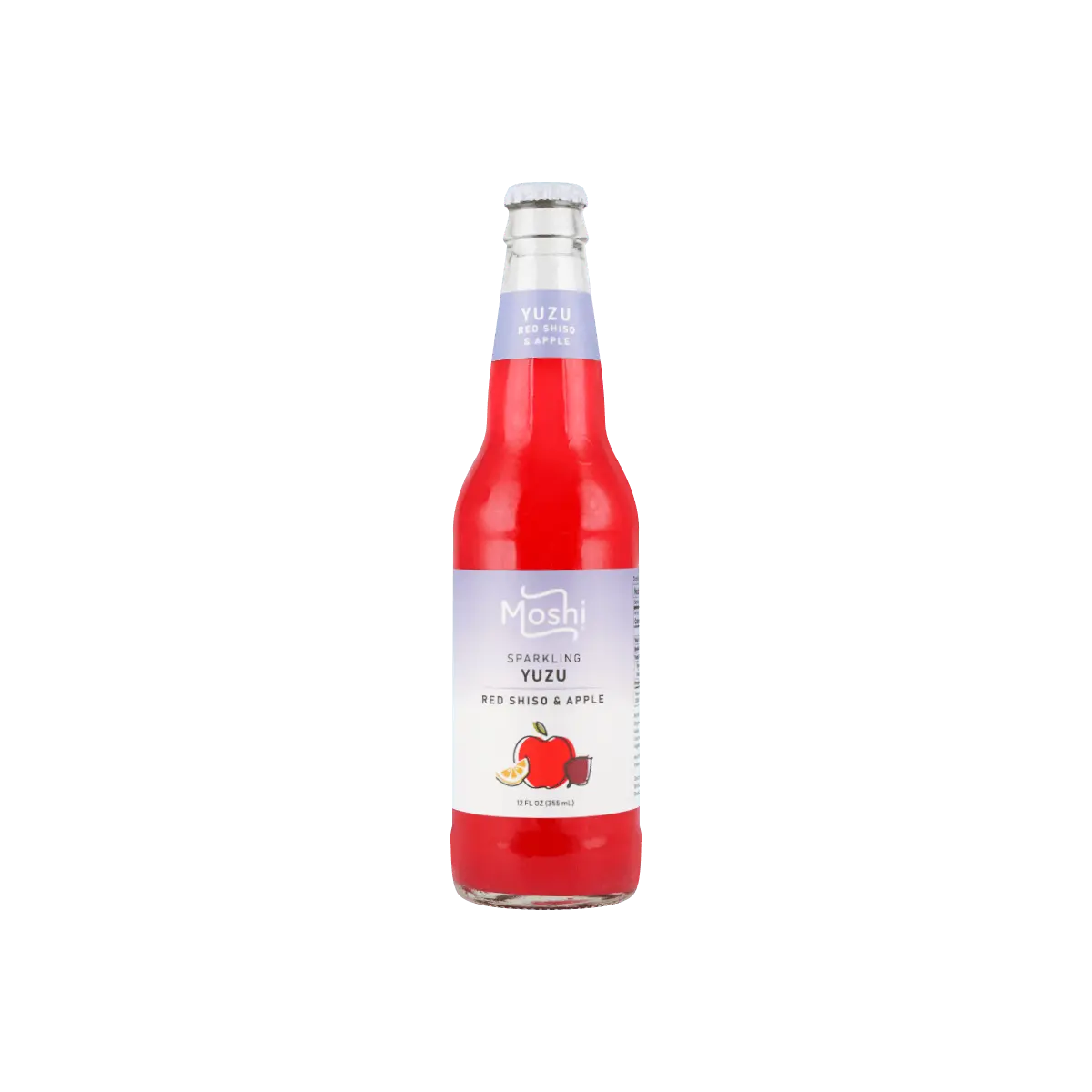 MOSHI Perilla Apple Yuzu Sparkling Water 355ml - Real Fruit Juice, Refreshing Beverage