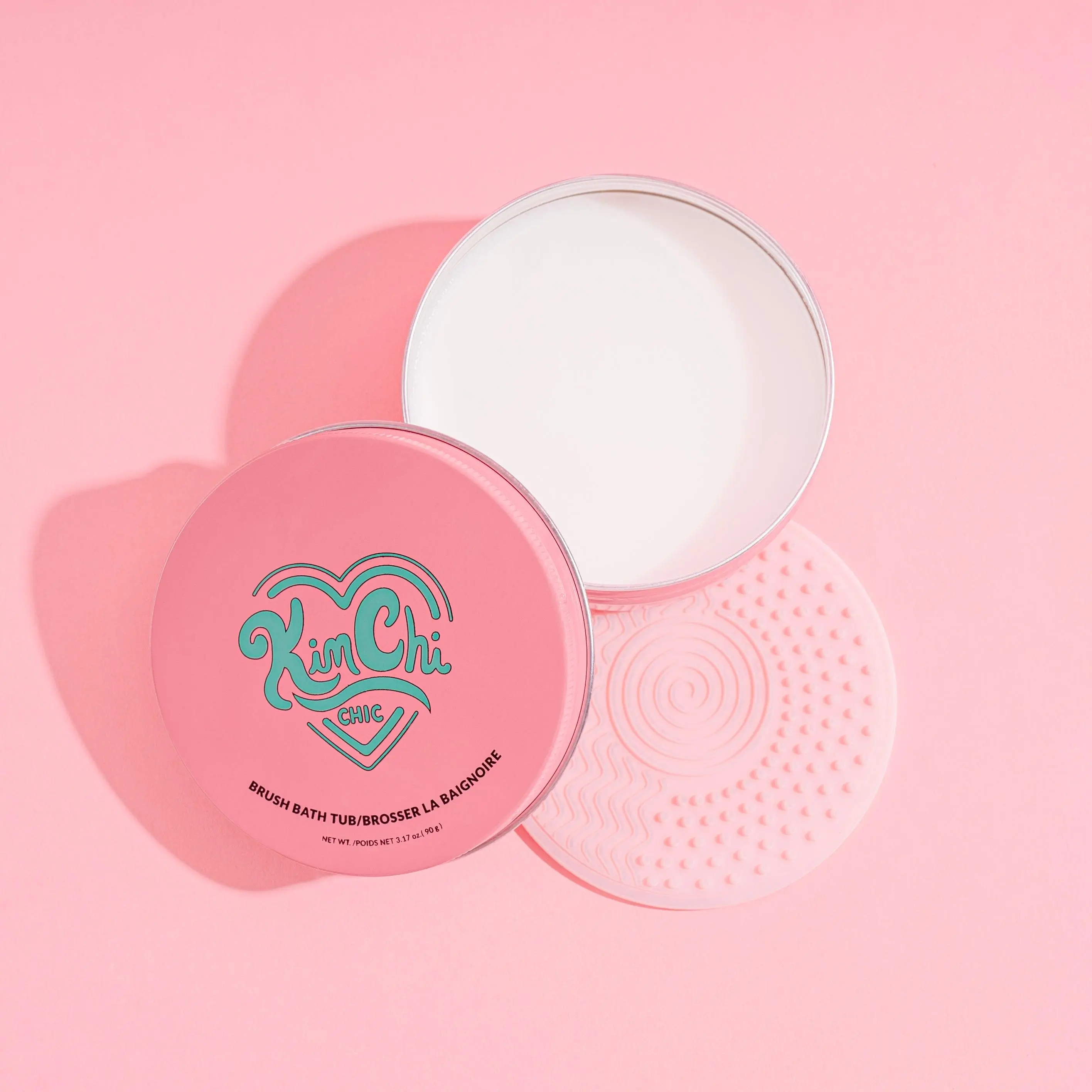 KimChi Chic Brush Bathtub with a Built in Soap- Makeup Brush Cleaner, Compact Accessories