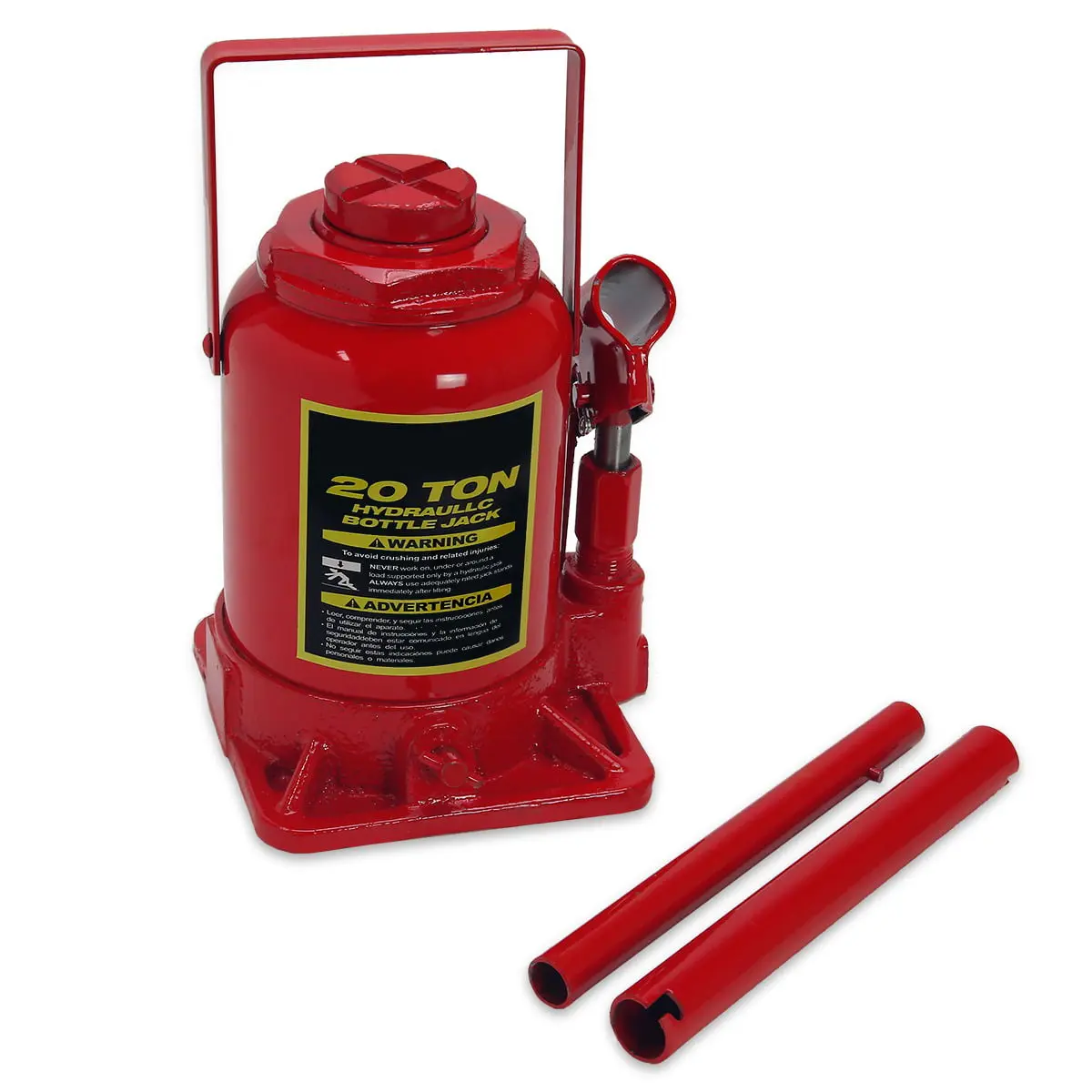 Stark USA 20 Ton Hydraulic Bottle Jack, Heavy-Duty Automotive Lift Jack with Adjustable Height & Glide Action Pump for Cars, Trucks, SUVs, RVs, Farm & Industrial Equipment