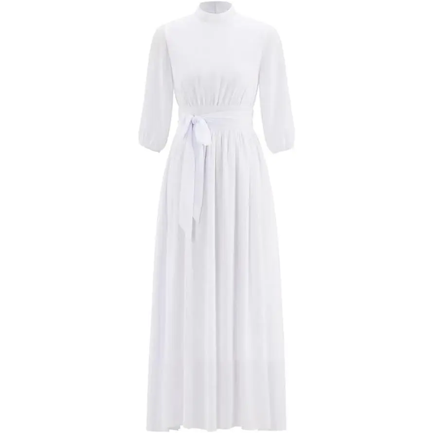 Church Dress Choir Minister Maxi Dress with Belt Pulpit Liturgical Clergy Cassock Medieval Priest Robe