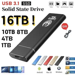 Mini M.2 SSD - Portable External Drive with USB 3.1 Connectivity (1TB / 2TB / 4TB / 8TB / 16TB), Compatible with Android, Mac OS, and Windows Systems